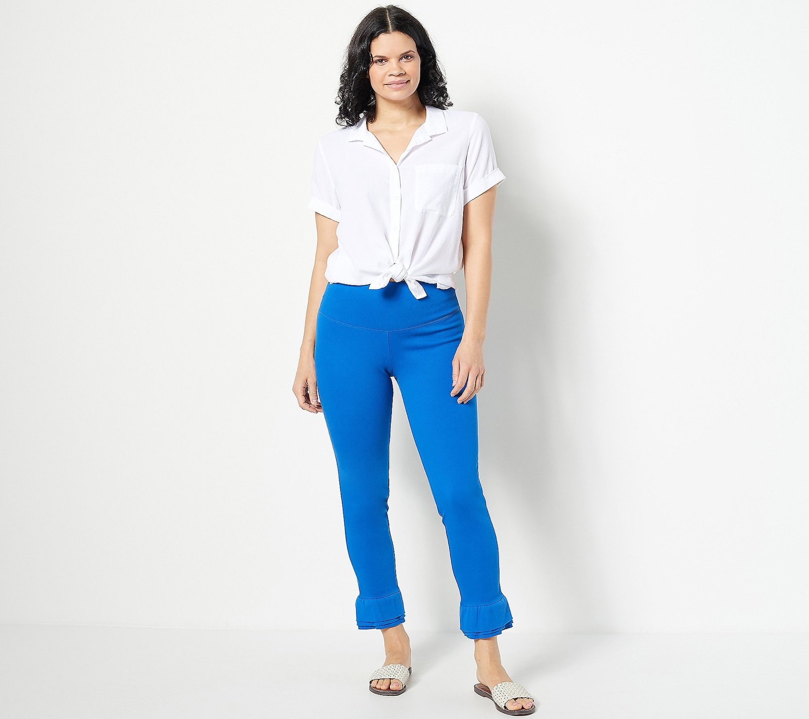 Women with Control Prime Stretch Pants Blue Quartz M New