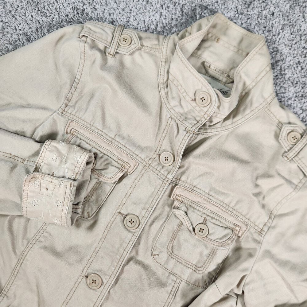 Aeropostale Jacket Womens Medium Field Army Cargo Utility Full Zip Y2K Grunge
