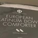 Hotel collection European platinum down Comforter king