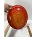 Made In Belgium FLAME ORANGE Oval CAST IRON ENAMEL DUTCH OVEN LID Fits 11”x8”