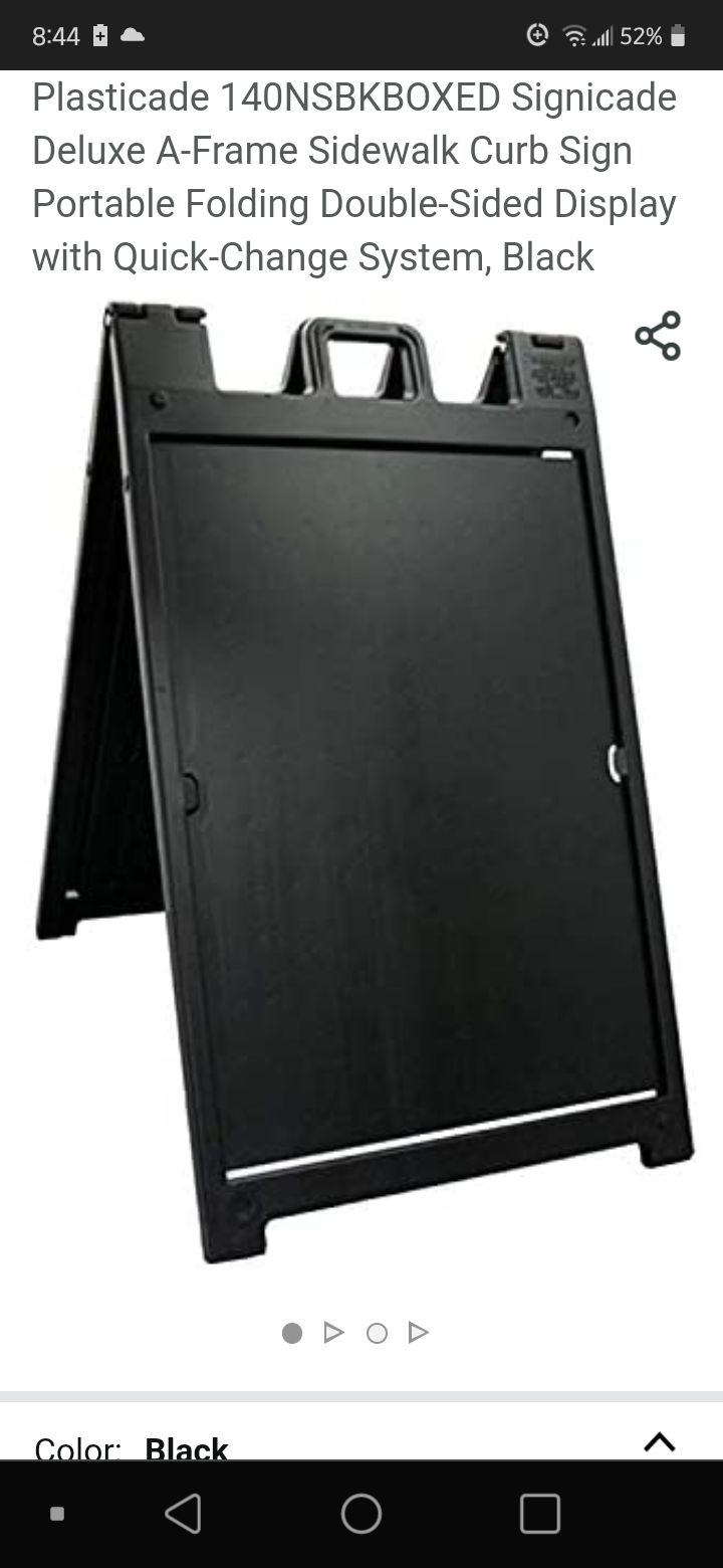 A frame retail sign
