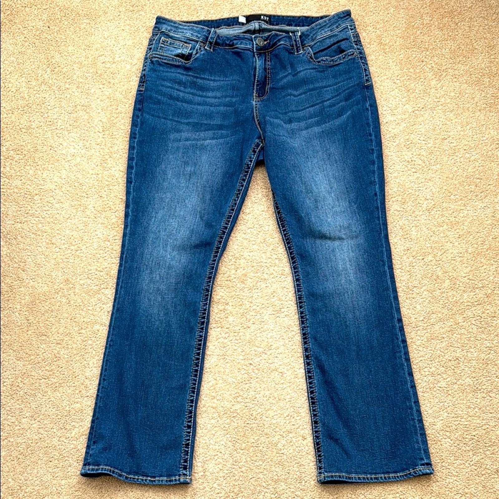 Kut from the Kloth High Rise Boyfriend Fit Dark Wash Stretch Jeans Plus Size 20W