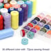 72Pcs Sewing Thread Kits 36 Colors Polyester 550 Yards Per Spools - NEW!
