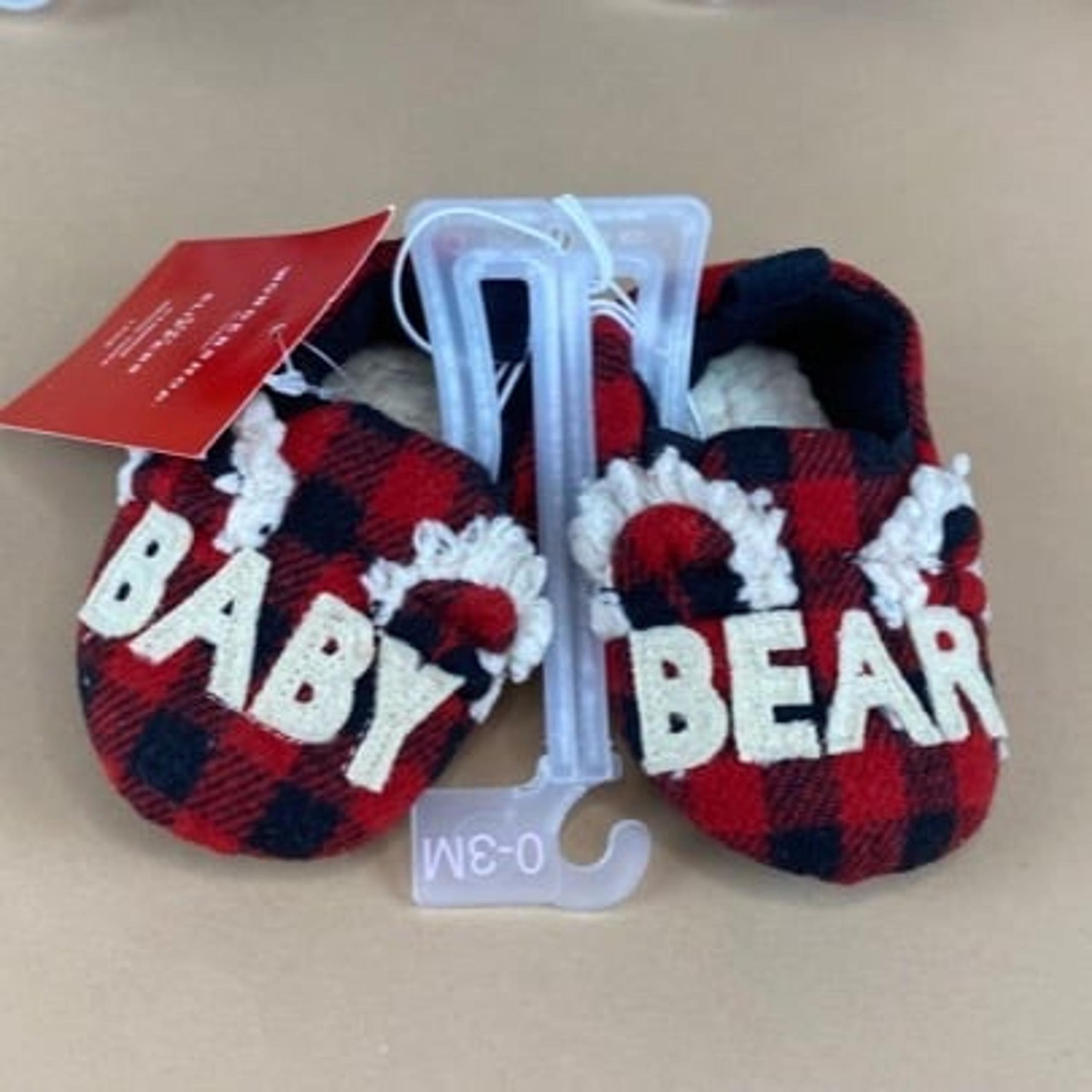 Dearfoams Unisex-Child Baby Bear Slippers (0-3 Months)