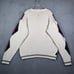 Bowen & Wright Mens Sweater M Ivory Black Red Diamond Print Chunky VNeck Grandpa