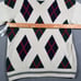 Bowen & Wright Mens Sweater M Ivory Black Red Diamond Print Chunky VNeck Grandpa