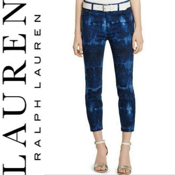 Ralph Lauren Retro Tie Dye Skinny Crop Jeans 4