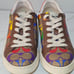 Size 5 Coach Rainbow Lace Up Sneakers Multicolored