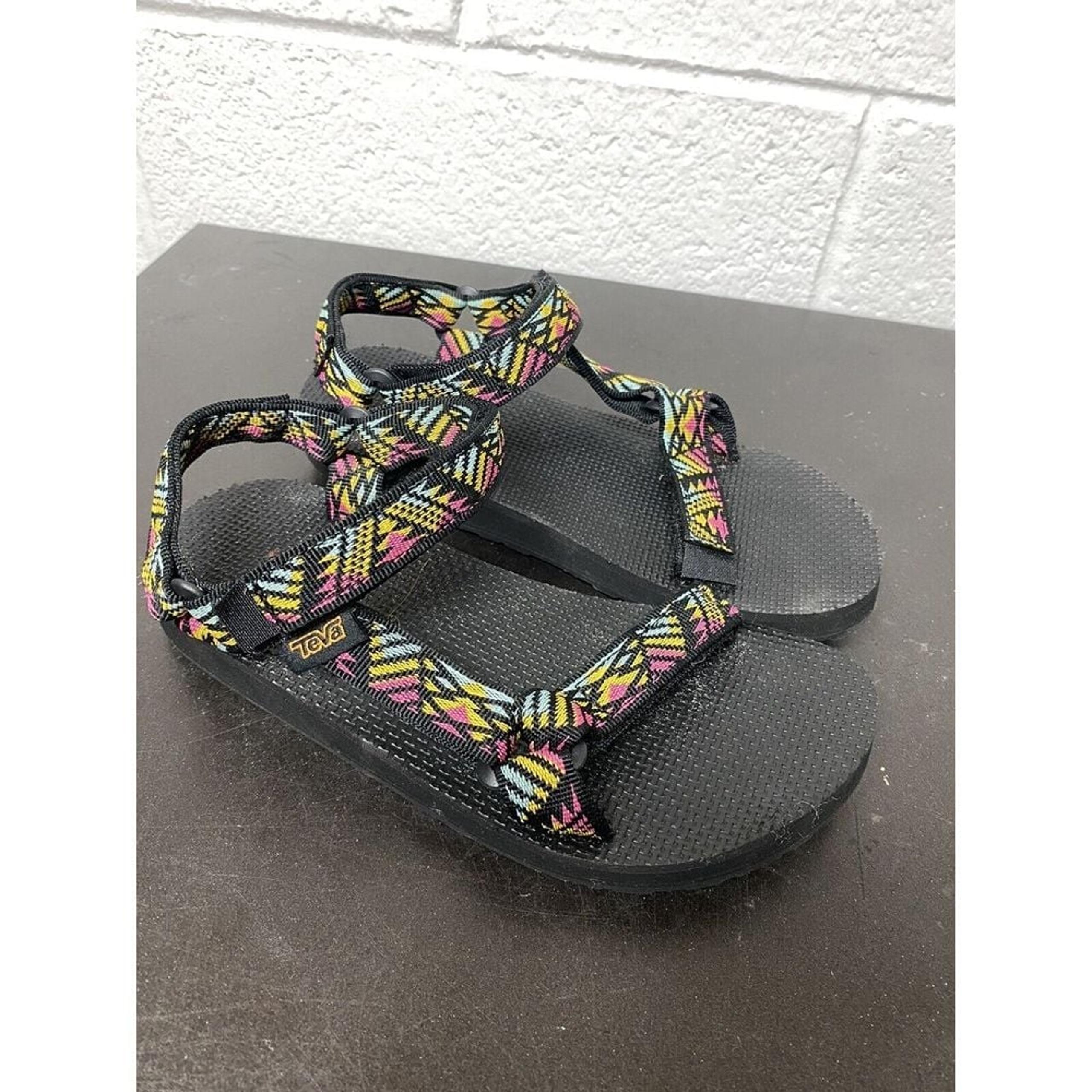 Teva Sandals The Original Size 3 Youth Girls Boys  Kid Black Yellow