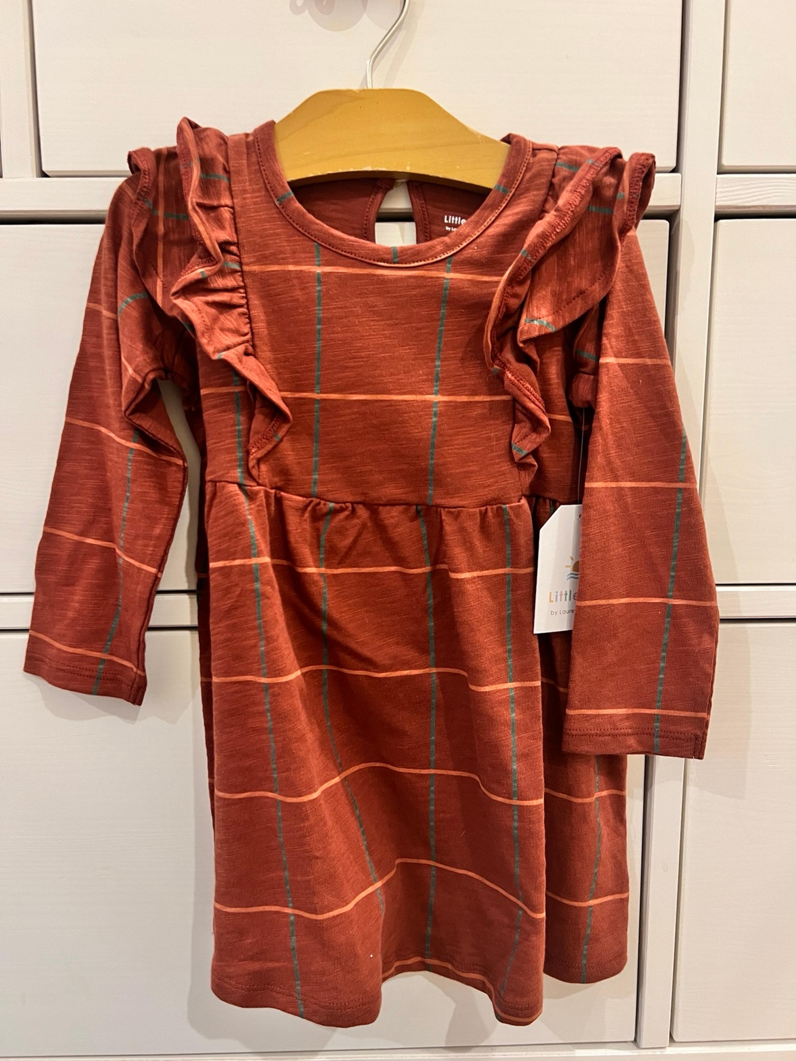 NWT Little co baby girl christmas plaid dress 18 months