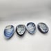 Vintage 2 Grazia Deruta Blue Swirl Pottery Egg Shape Ceramic Trinket Boxes Rare
