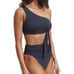 Seafolly One Shoulder Top High Leg Cheeky Bottom Bikini NWT 8 & 10