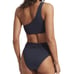 Seafolly One Shoulder Top High Leg Cheeky Bottom Bikini NWT 8 & 10