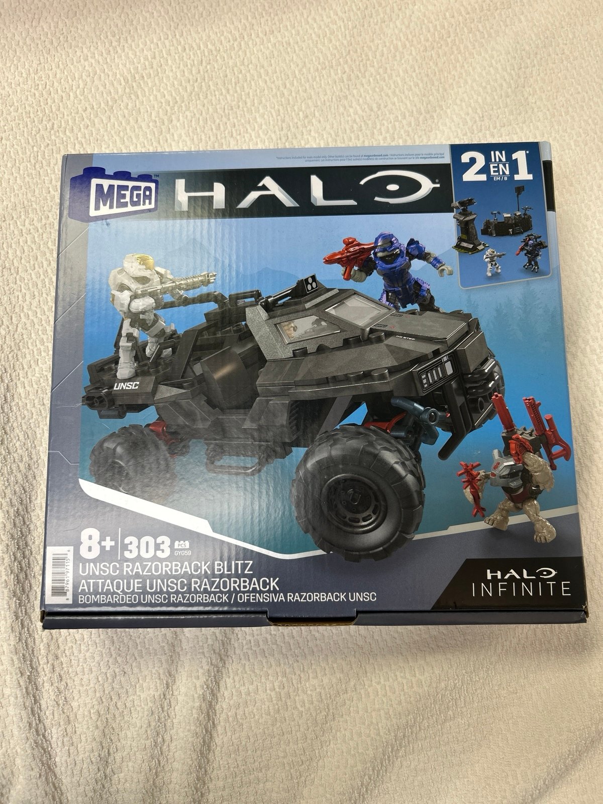 MEGA Halo Infinite Toy Car Building Toys Set, UNSC Razorback Blitz Vehicle