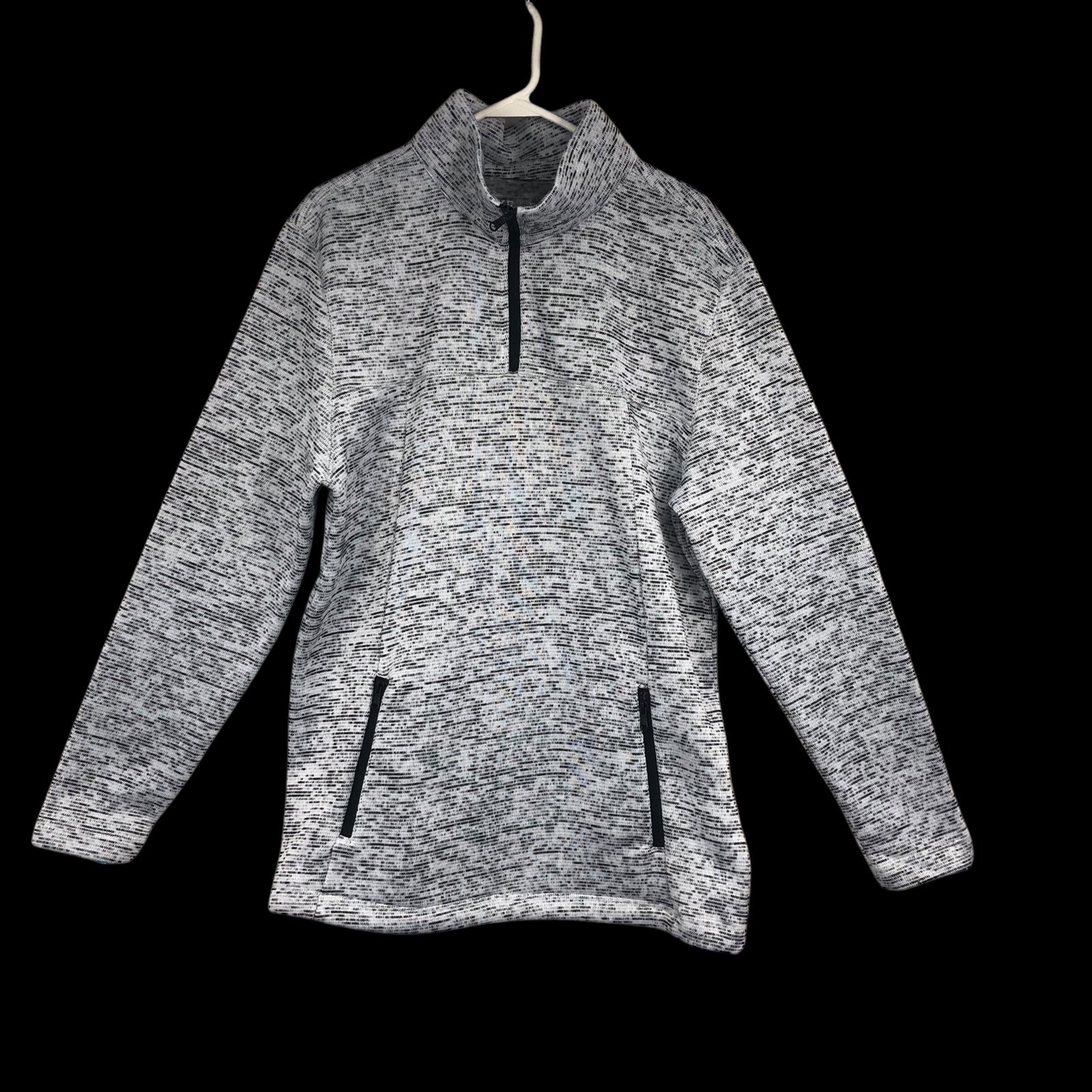 Women’s BKE Tri-Colored, 1/4 Zip, Fleece Lined, Quilted Popover Jacket SZ XL