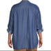 Blue denim 2X button down blouse lightweight