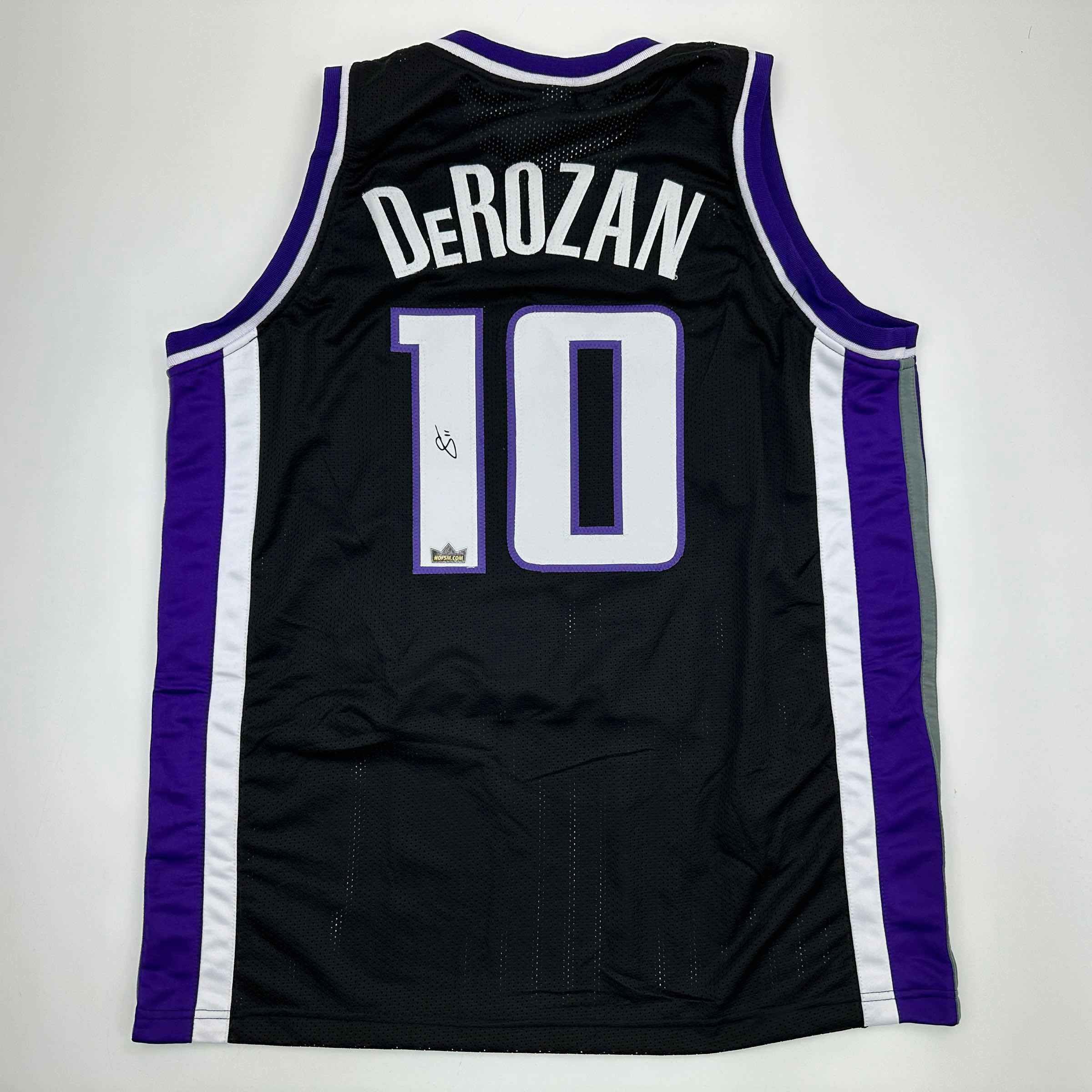 Facsimile Autographed DeMar DeRozan Sacramento Black Auto Jersey Size Men's XL