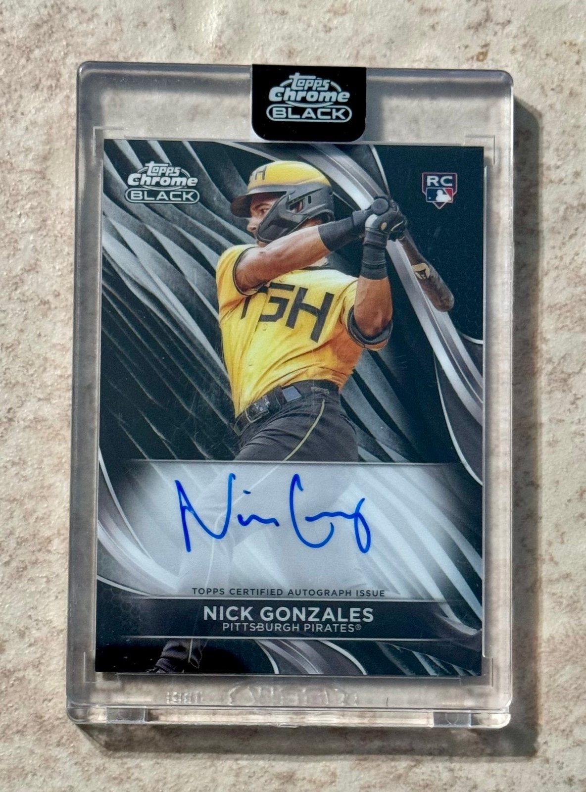 2024 Topps Chrome Black Nick Gonzales Rookie Auto Pirates