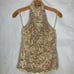 Cache gold glitter halter VTG Y2k