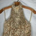 Cache gold glitter halter VTG Y2k