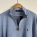 Polo Ralph Lauren Pony Logo 1/4 Zip Fleece Sweater Sweatshirt Blue Men Size 2XL