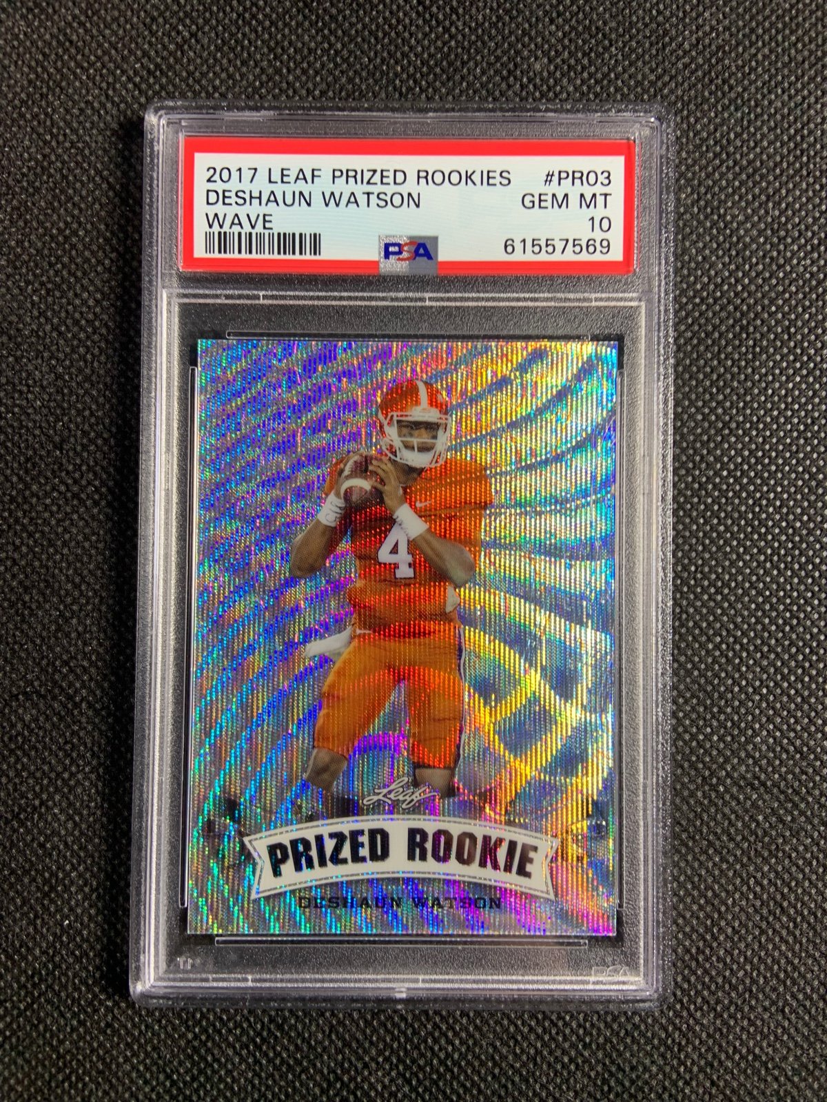 2017 Leaf Silver Wave #PRO3 /25 SSP Deshaun Watson RC PSA 10 Gem Mint Pop 1