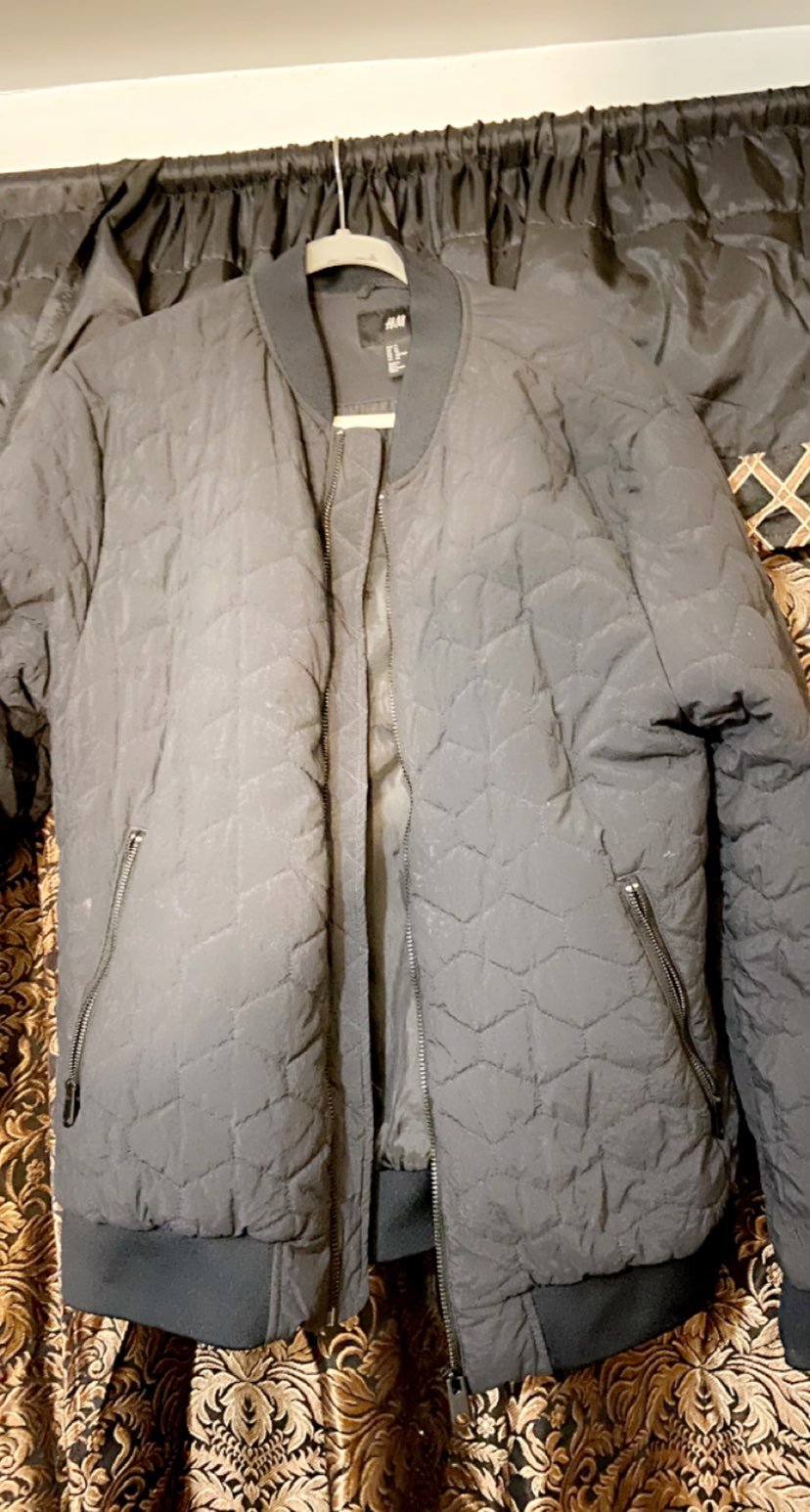 H&M black bomber jacket XL