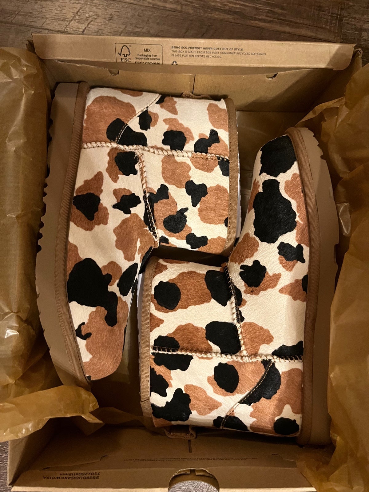 Cow print cheap ugg boots