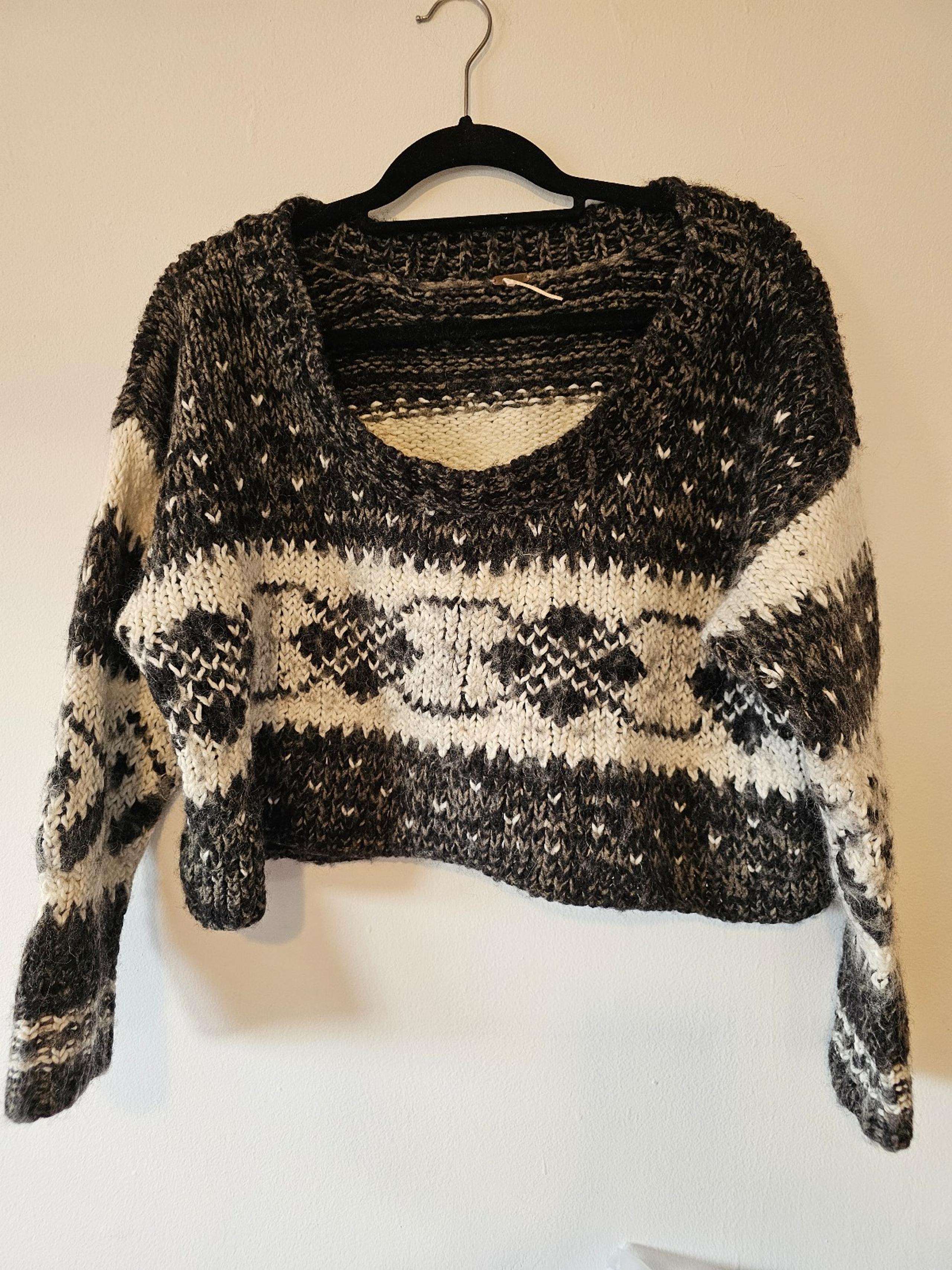Free people fair isle scoop neck sweater
