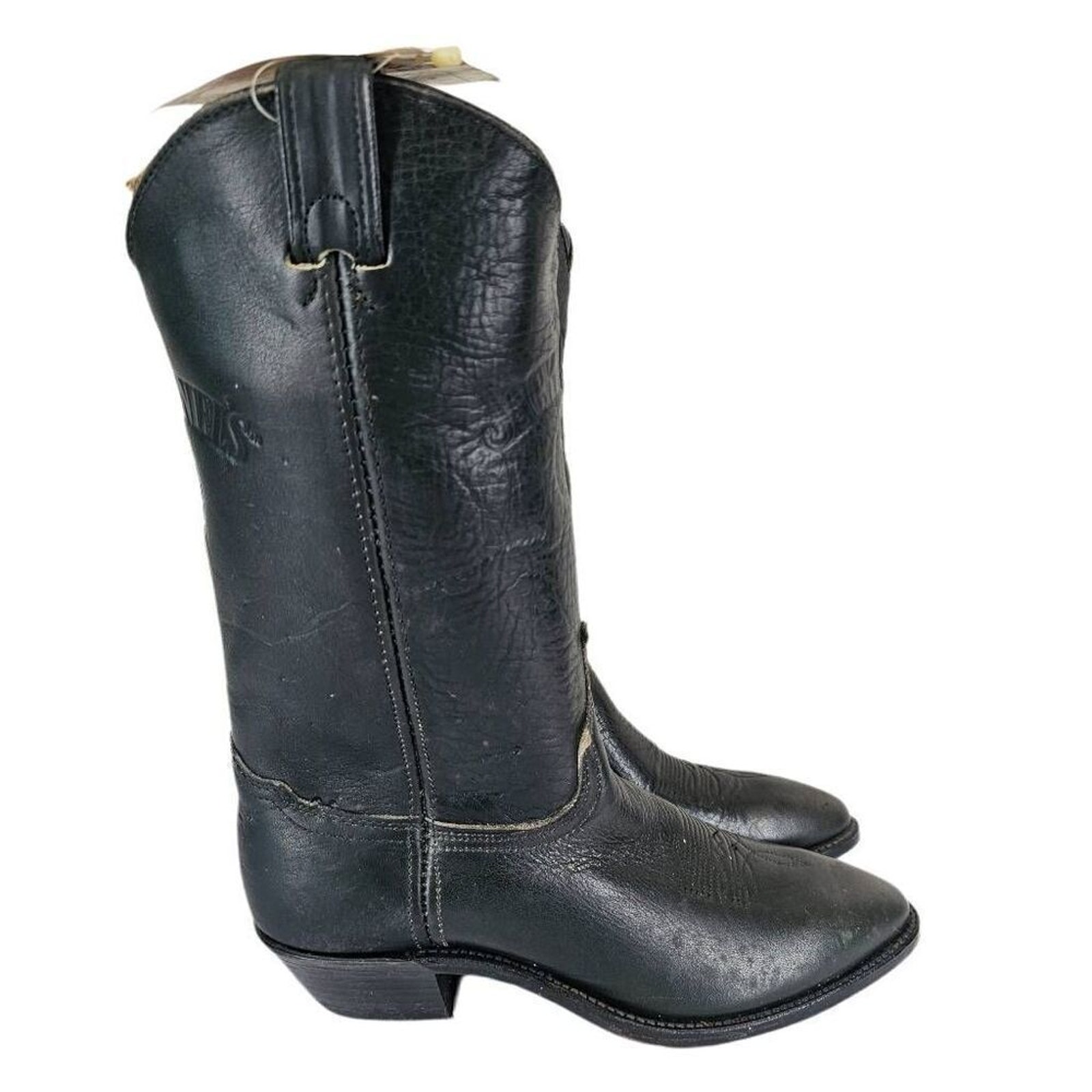 Jack Daniel's 80's Women's Western Boots Black 6 New