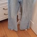 Levi's Womens Premium Denim Ribcage Split Flare Light Wash High Rise Jeans S-27