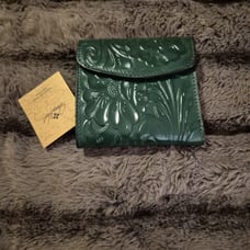 PATRICIA NASH CAUCHY SOFT GREEN TRI-FOLD WALLET