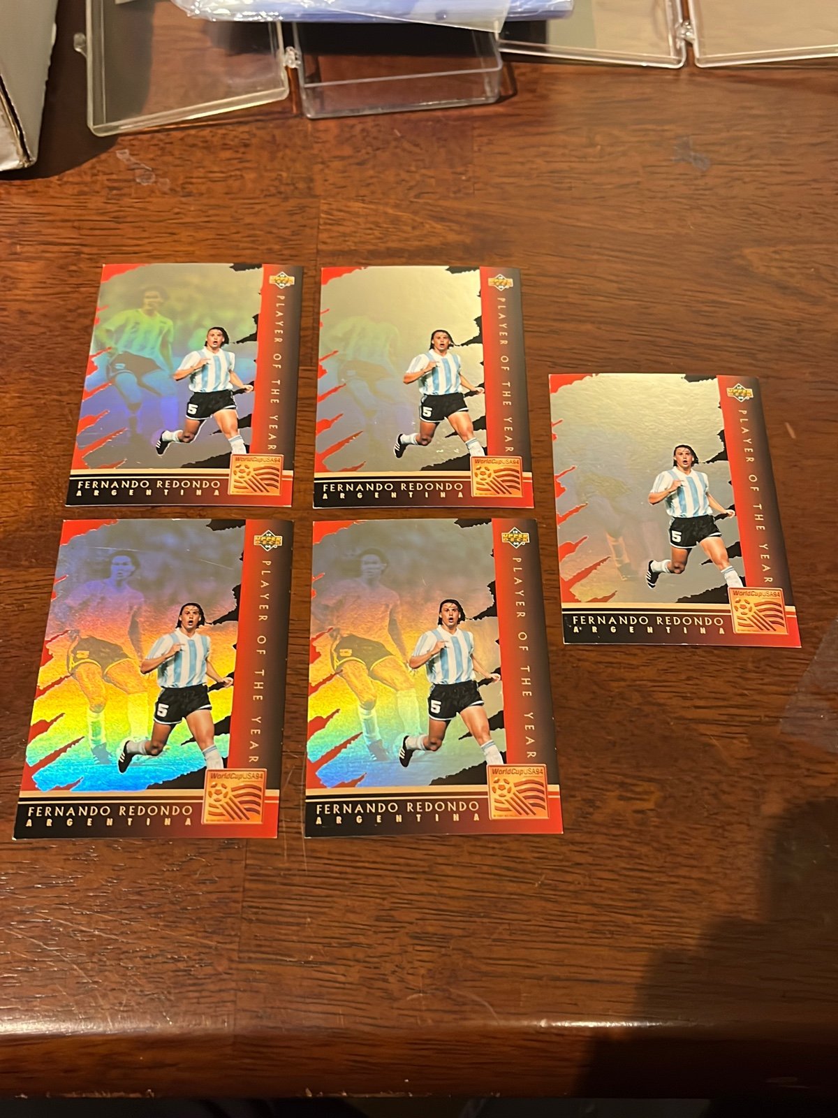 (5) Lot FERNANDO REDONDO 1994 Upper Deck World Cup Soccer Card ARGENTINA #WC9