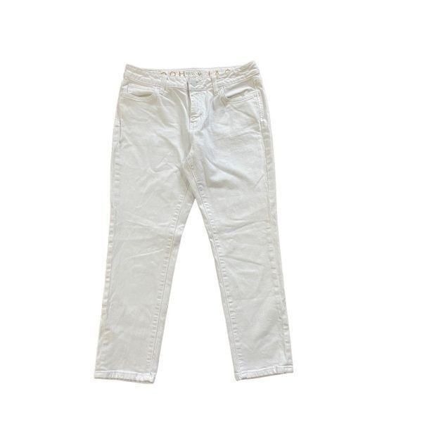 Kate Spade Broome Street white mid rise straight leg jeans size 29