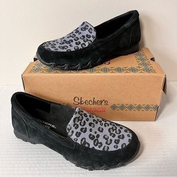 Skechers Bikers Fierce Instinct MC Relax Leopard Loafers