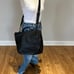 Gap 100% leather Black laptop briefcase saddlebag