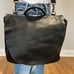 Gap 100% leather Black laptop briefcase saddlebag