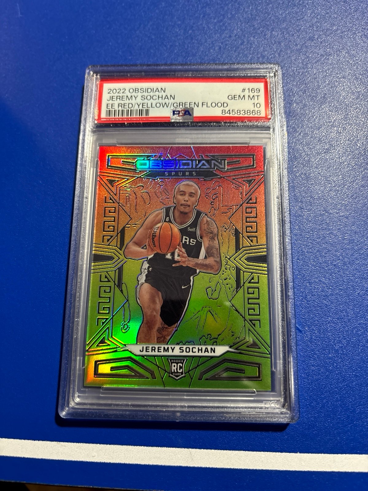 2022 Obsidian Jeremy Sochan PSA 10