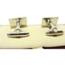 Banana Republic Kenneth Roberts Cufflinks Polished Stainless Steel Rectangle IOB