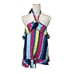 Parker Striped Ruffled Halter Tank Top M