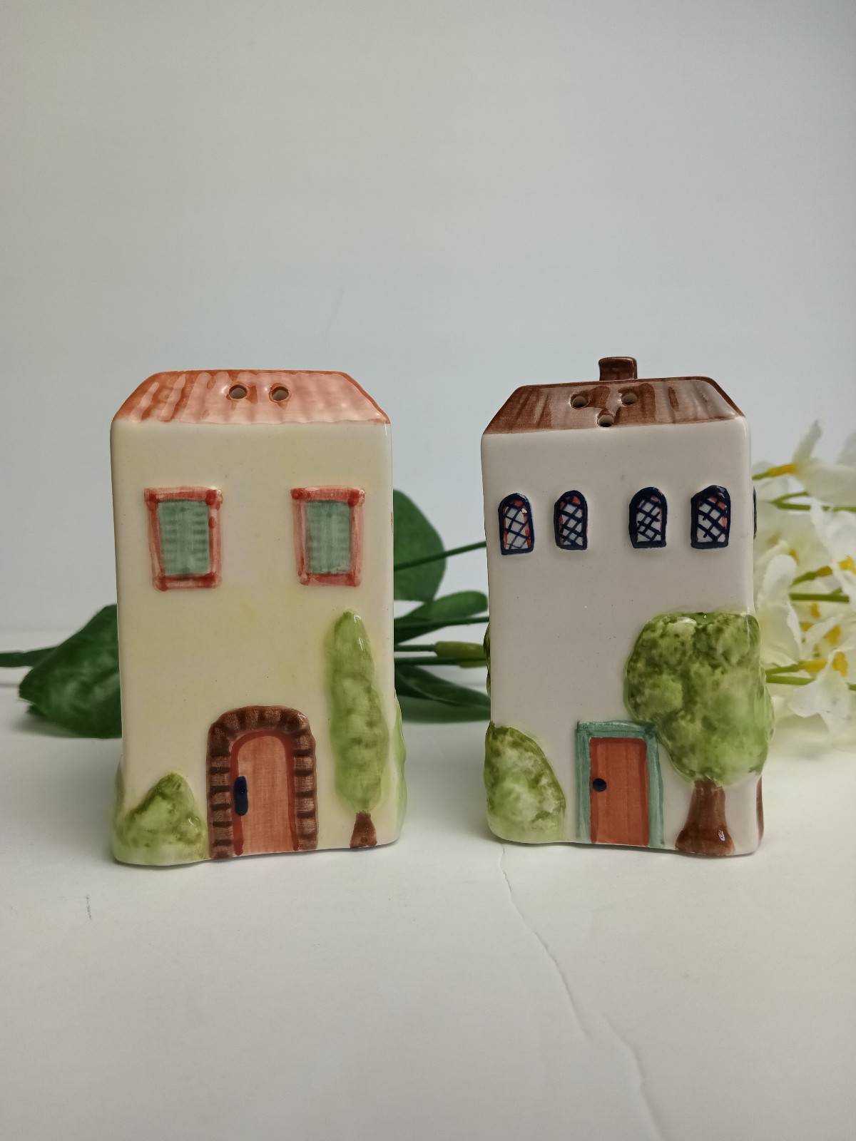 Tuscany Village American Atelier At Home 5353 Ironstone Salt and Pepper Shakers