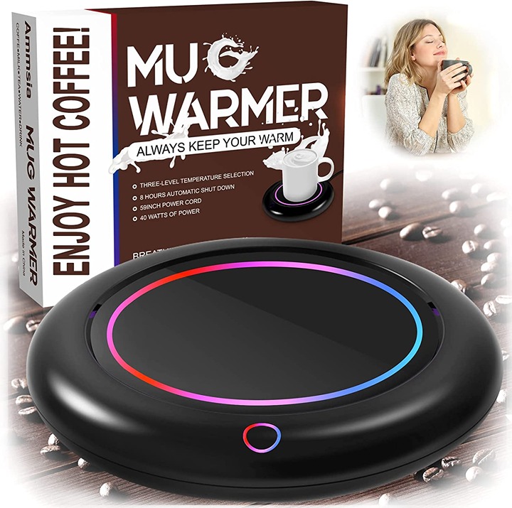40W Coffee Mug Warmer, Electric Coffee Warmer for Desk Auto Shut Off