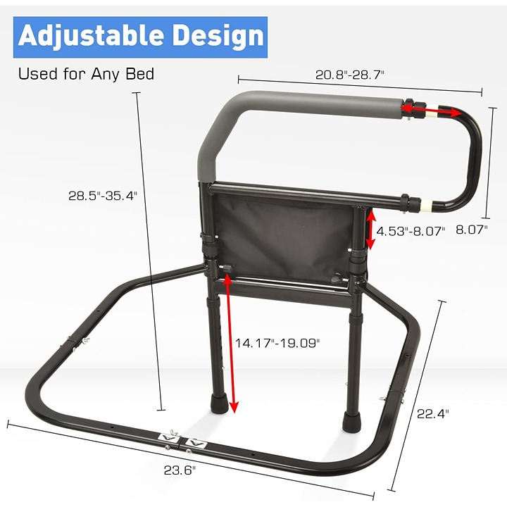 Sangohe Bed Rail Fits King, Queen, Full and Twin Size Beds