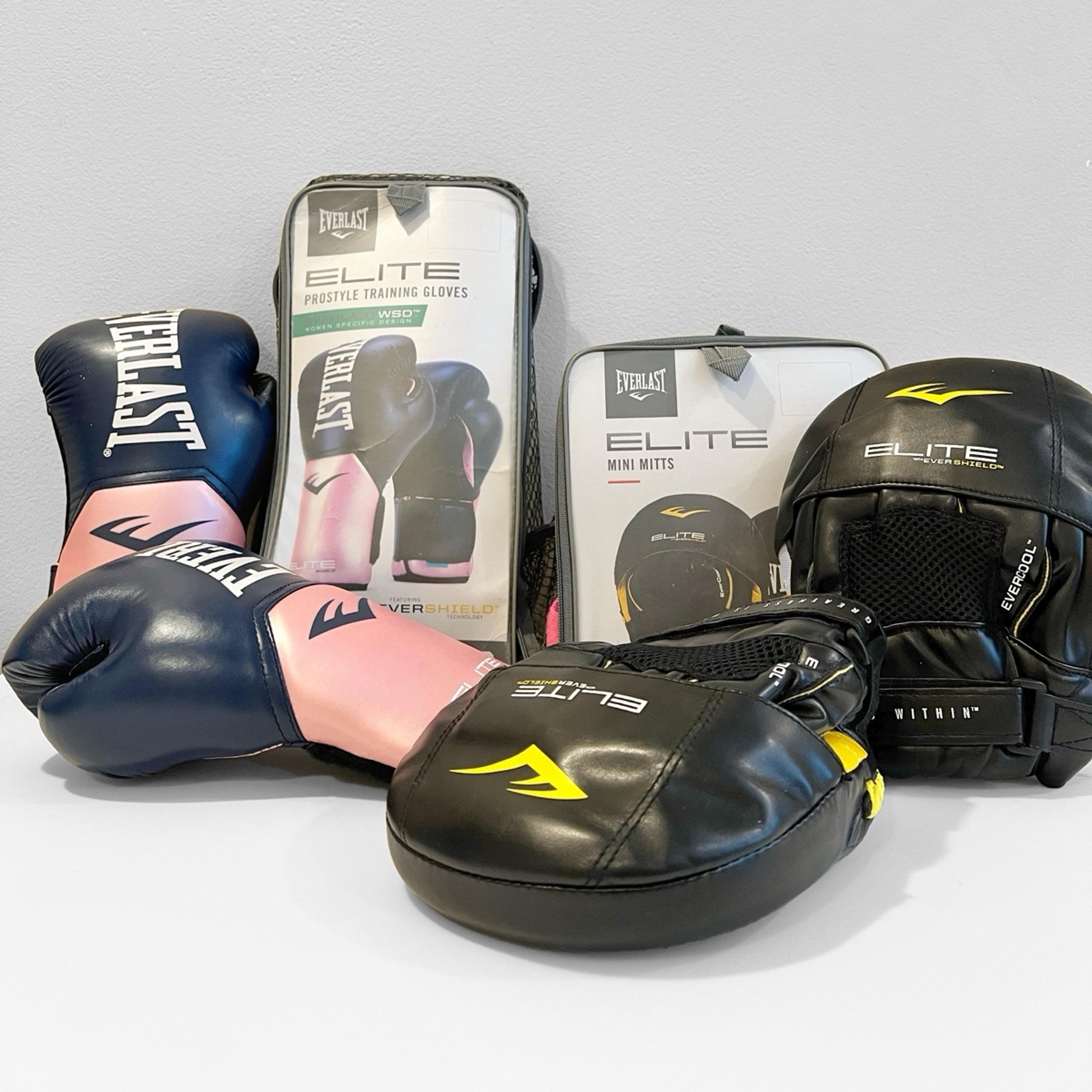 Everlast Elite Prostyle training gloves + Mini Training Mitts