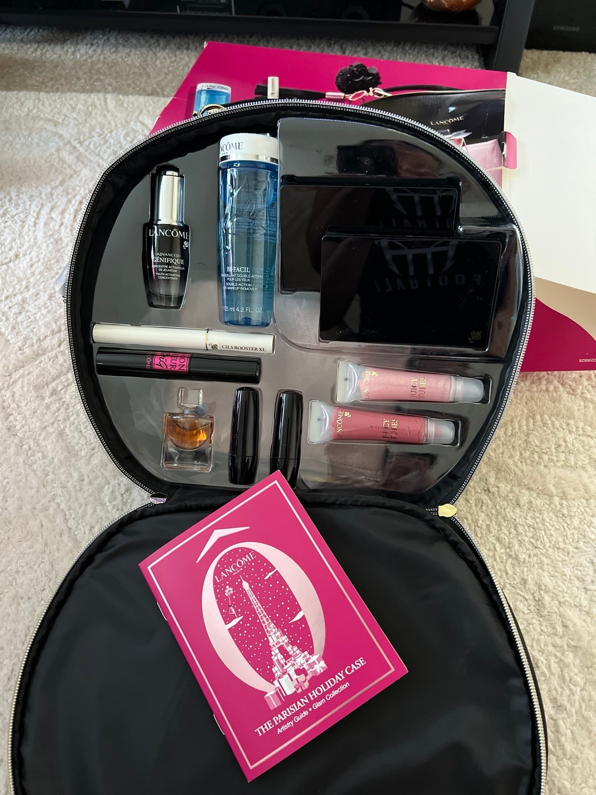NIB Lancome Holiday beauty box 10 full sized items! 350 value!