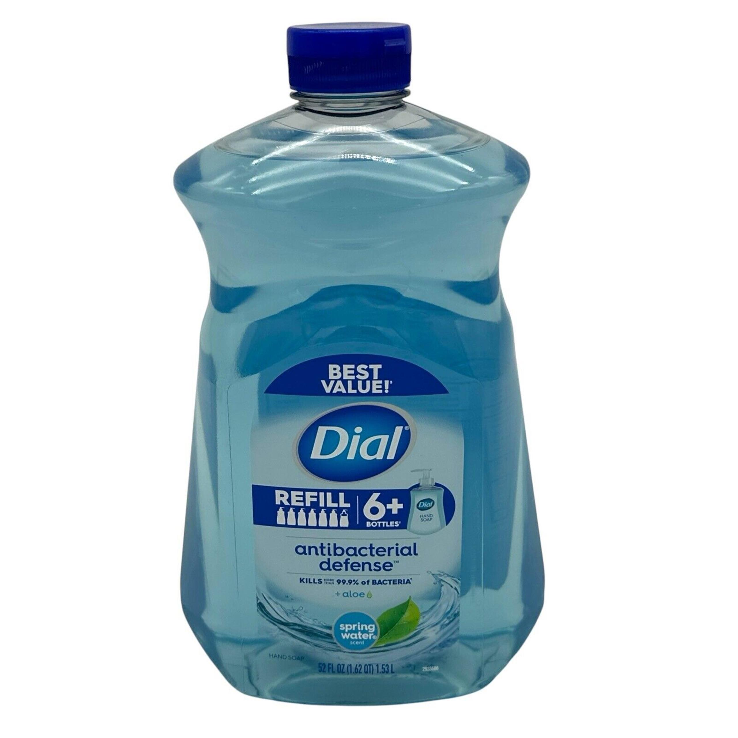 Dial Complete Antibacterial Liquid Hand Soap Refill, Spring Water, 52 fl oz
