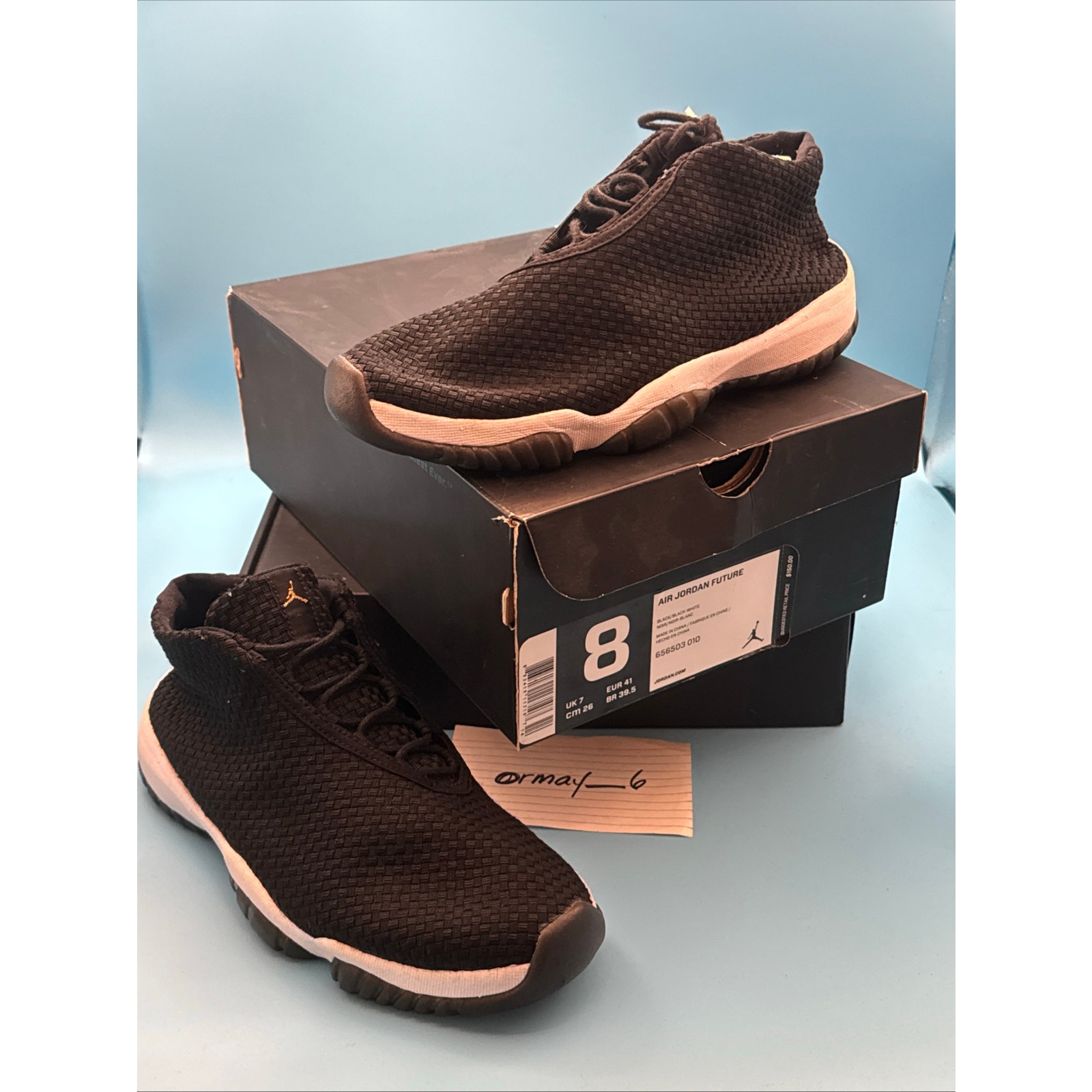 Jordan Future 2014 Black White m8 w9.5