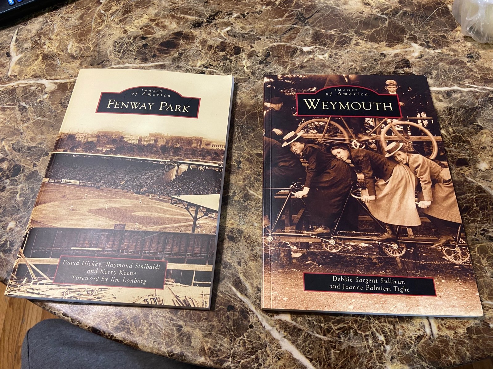 Autographed Images of America Fenway Park & not autographed Weymouth book