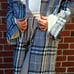Warm and Fluffy Long Plaid Jacket