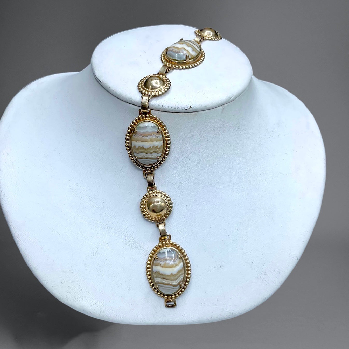 Vintage Gold Filled Jasper Bracelet